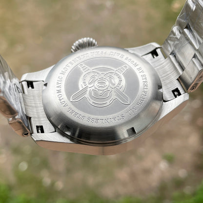 機械式腕時計 メンズ 40代 50代 GMT オマージュウォッチ 自動巻き セイコームーブメント 手巻き STEELFLIER SF790