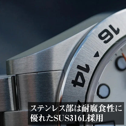 機械式腕時計 メンズ 40代 50代 GMT オマージュウォッチ 自動巻き セイコームーブメント 手巻き付き CORGEUT 3002-2