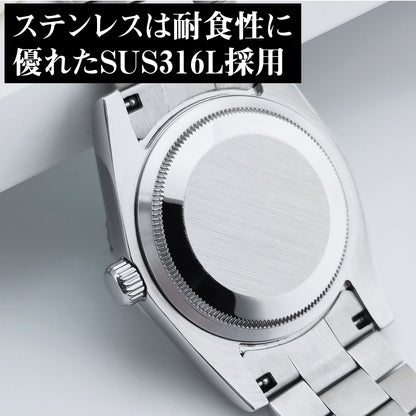 自動巻き腕時計 メンズ 40代 50代 オマージュウォッチ デイデイト 機械式 手巻き 36mm アイスブルー CORGEUT 2029
