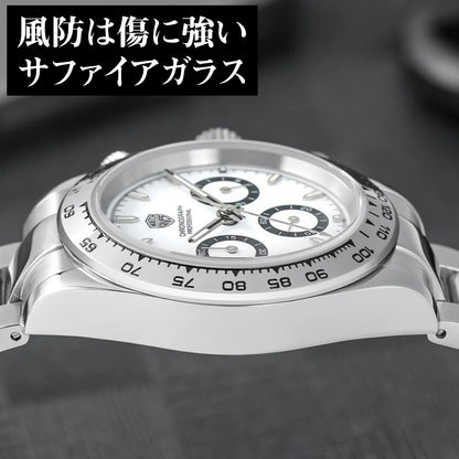 腕時計 メンズ 40代 50代 クロノグラフ オマージュウォッチ クォーツ メカクォーツ 39mm WATCHDIVES WD16500
