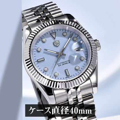 自動巻き腕時計 メンズ 40代 50代 オマージュウォッチ 機械式 手巻き 40mm 全面蛍光 RoolsTimi RT-7930