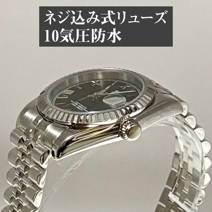自動巻き腕時計 メンズ 40代 オマージュウォッチ 機械式 手巻き 36mm ローマ数字インデックス 日付 CORGEUT 2029