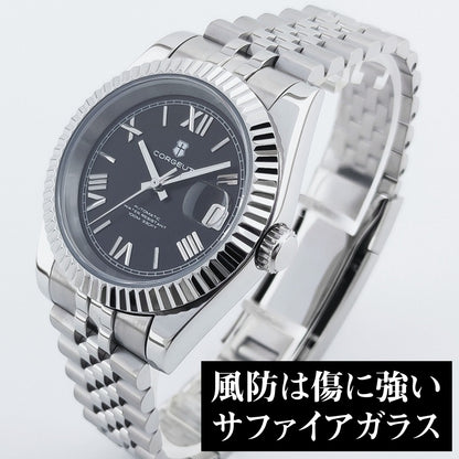 自動巻き腕時計 メンズ 40代 オマージュウォッチ 機械式 手巻き 36mm ローマ数字インデックス 日付 CORGEUT 2029