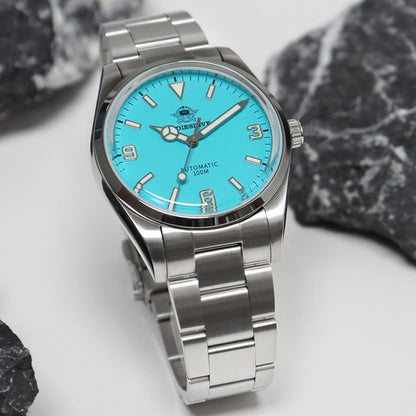 自動巻き腕時計 メンズ 40代 50代 オマージュウォッチ 機械式 手巻き 防水 38mm マット仕上げ ADDIESDIVE AD2112