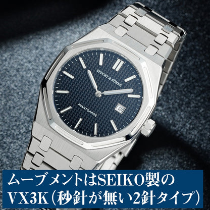 腕時計 メンズ 40代 50代 オマージュウォッチ クォーツ 2針 極薄 薄い 八角形 オクタゴン SPECHT & SOHNE SP0030