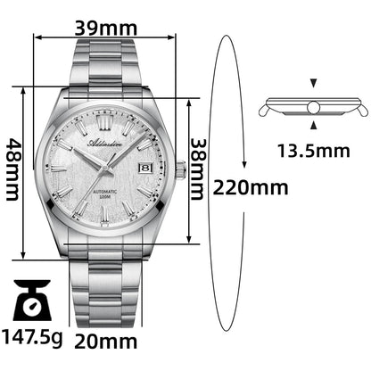自動巻き腕時計 メンズ 40代 50代 オマージュウォッチ 機械式 手巻き付き 防水 39mm ADDIESDIVE AD2075