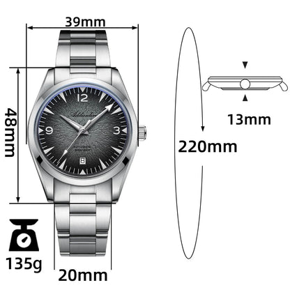 自動巻き腕時計 メンズ 40代 50代 オマージュウォッチ 機械式 手巻き付き 防水 39mm ADDIESDIVE AD2508