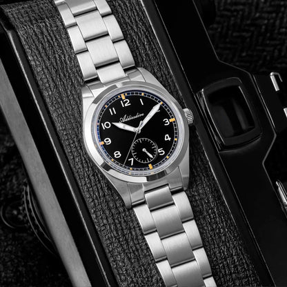 腕時計 メンズ パイロットウォッチ クォーツ 40代 50代 オマージュウォッチ 36mm 24時間計 ADDIESDIVE AD2099