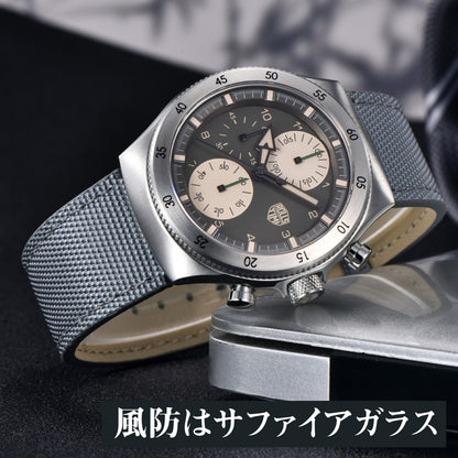 腕時計 メンズ 40代 50代 クロノグラフ クォーツ ナイロンベルト 革 回転ベゼル 5気圧防水 Rolls Timi RT-7932