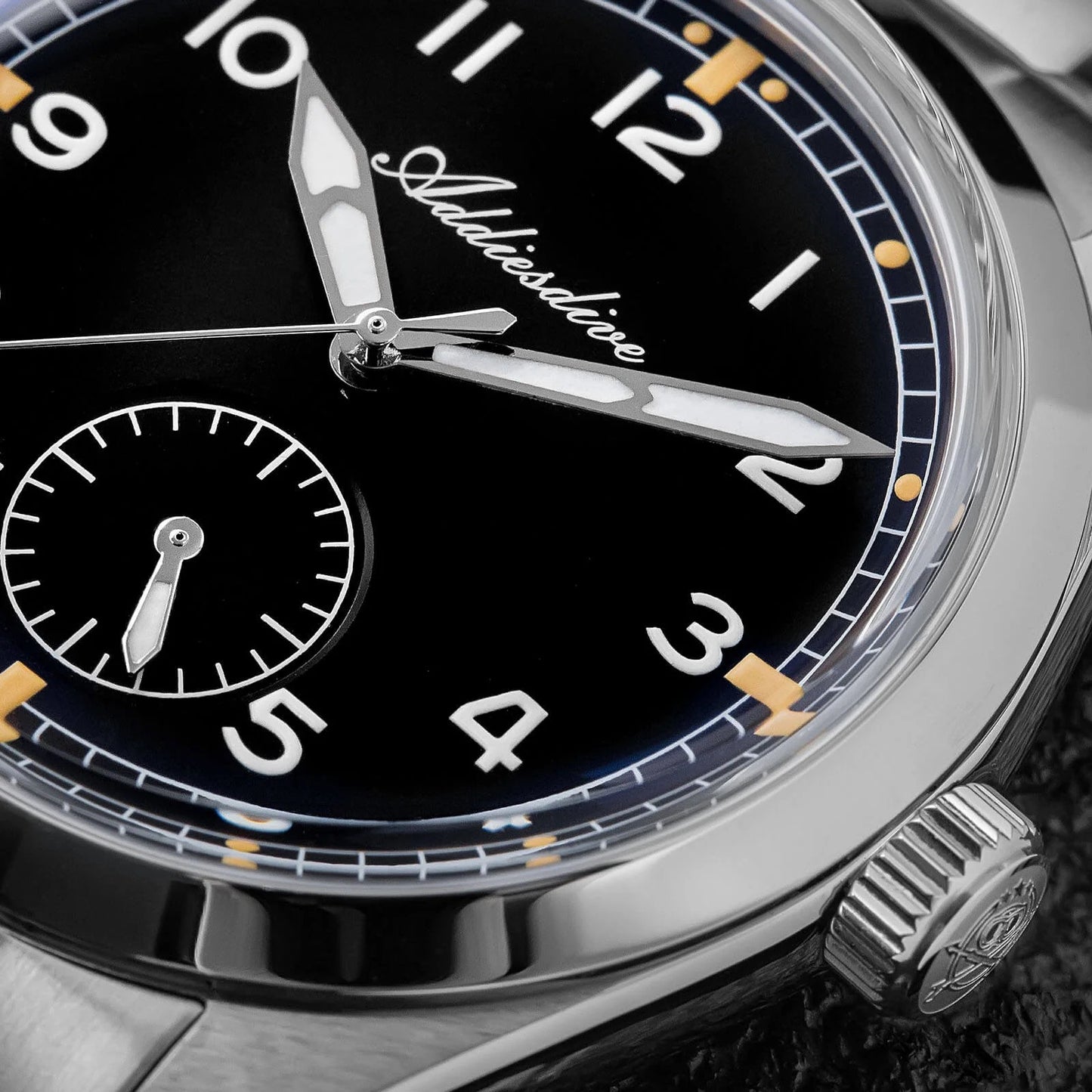 腕時計 メンズ パイロットウォッチ クォーツ 40代 50代 オマージュウォッチ 36mm 24時間計 ADDIESDIVE AD2099