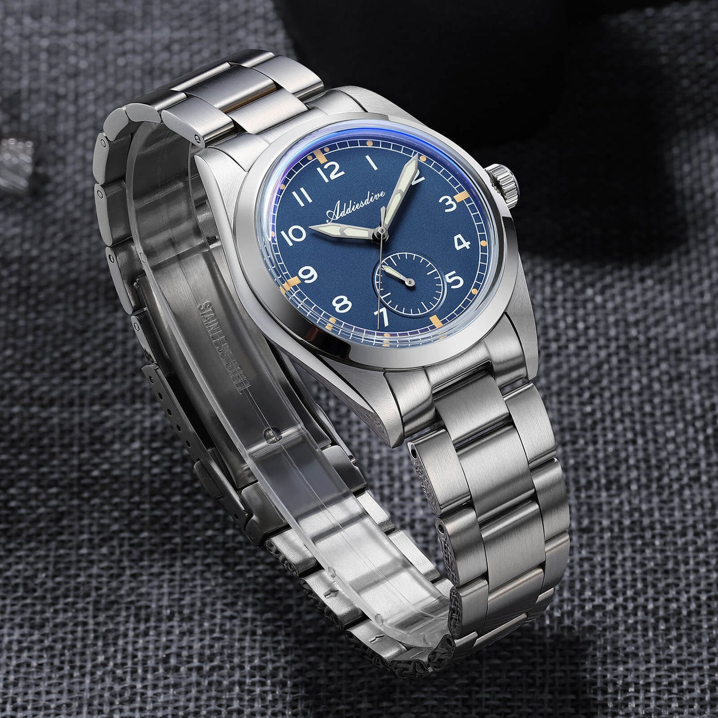 腕時計 メンズ パイロットウォッチ クォーツ 40代 50代 オマージュウォッチ 36mm 24時間計 ADDIESDIVE AD2099