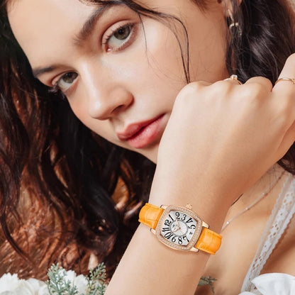 腕時計 レディース 女性 20代 30代 クォーツ レザーバンド 革ベルト 日付 クイックレバー 防水 WELLY MERCK WM073L