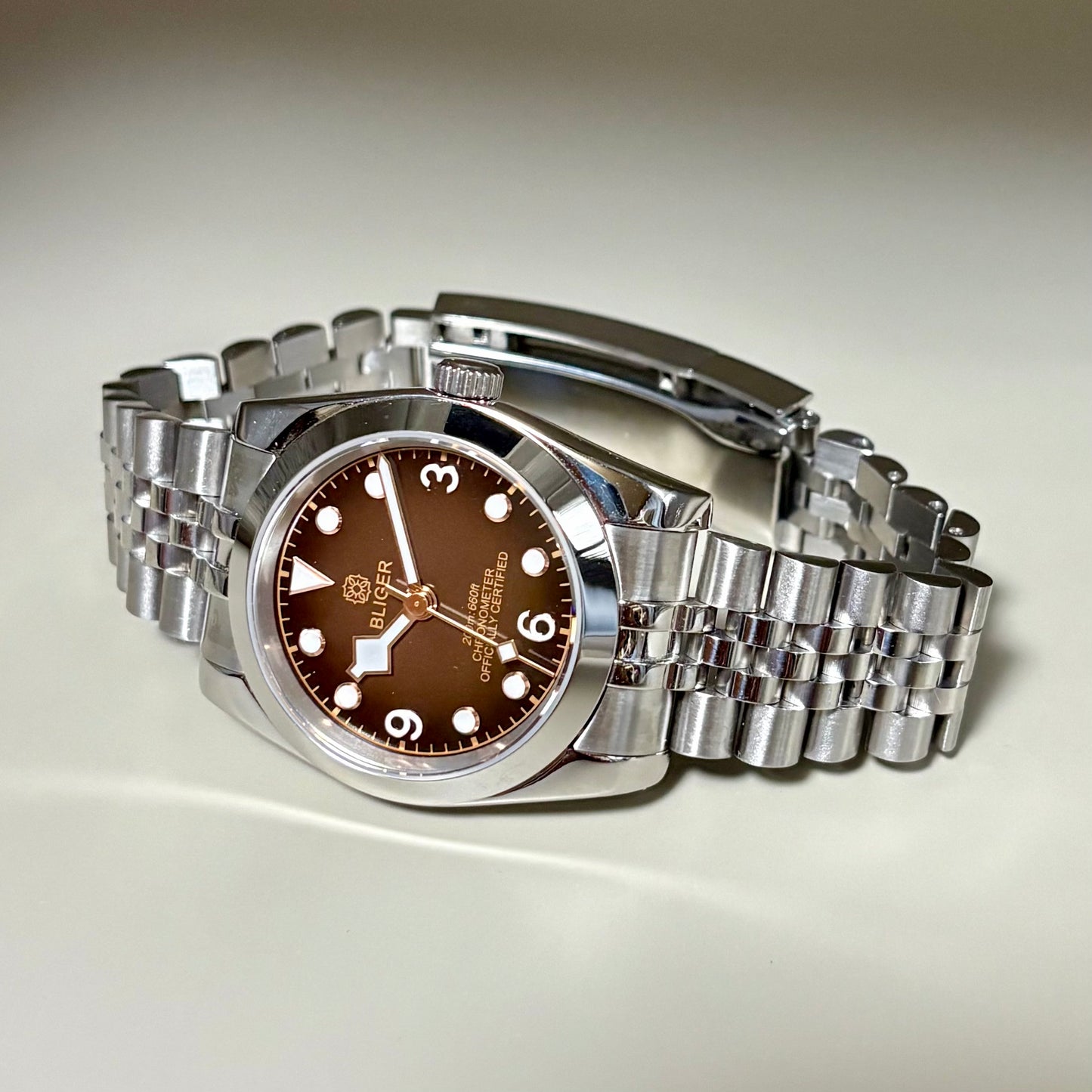 自動巻き腕時計 メンズ 40代 50代 オマージュウォッチ 機械式 手巻き付き 36mm BLIGER