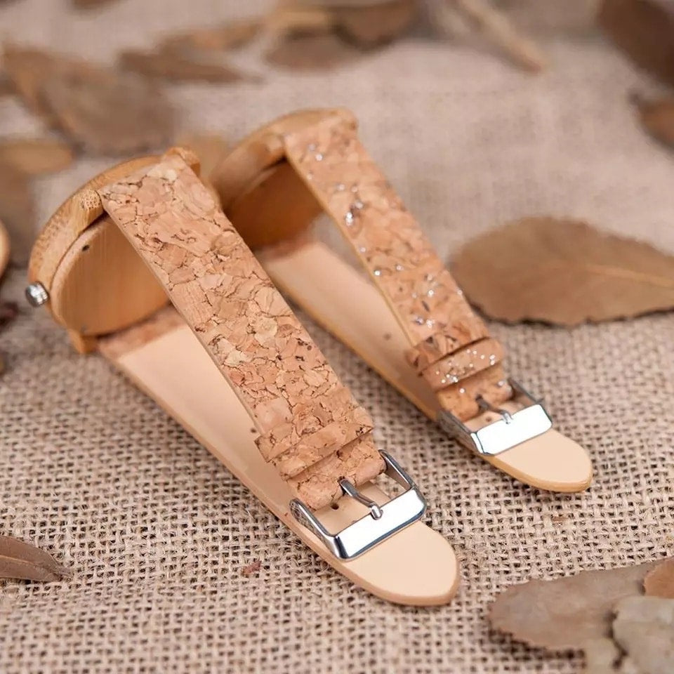 BOBO BIRD Wooden Pair Watches for Couples and Couples, Priced as a Pair, with Cork Box, M11