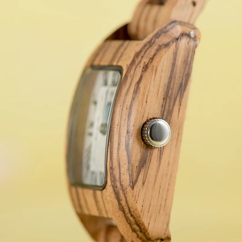BOBO BIRD GT020 Wooden Watch for Women in Their 20s, 30s, and 40s, Quartz Movement, Hypoallergenic