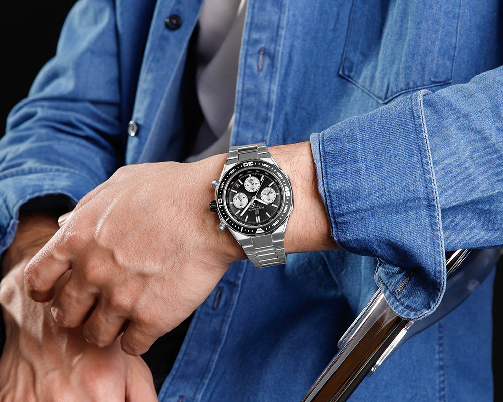 腕時計 メンズ 40代 50代 クロノグラフ オマージュウォッチ クォーツ 日付 42mm 高見え NAVIFORCE NF8049