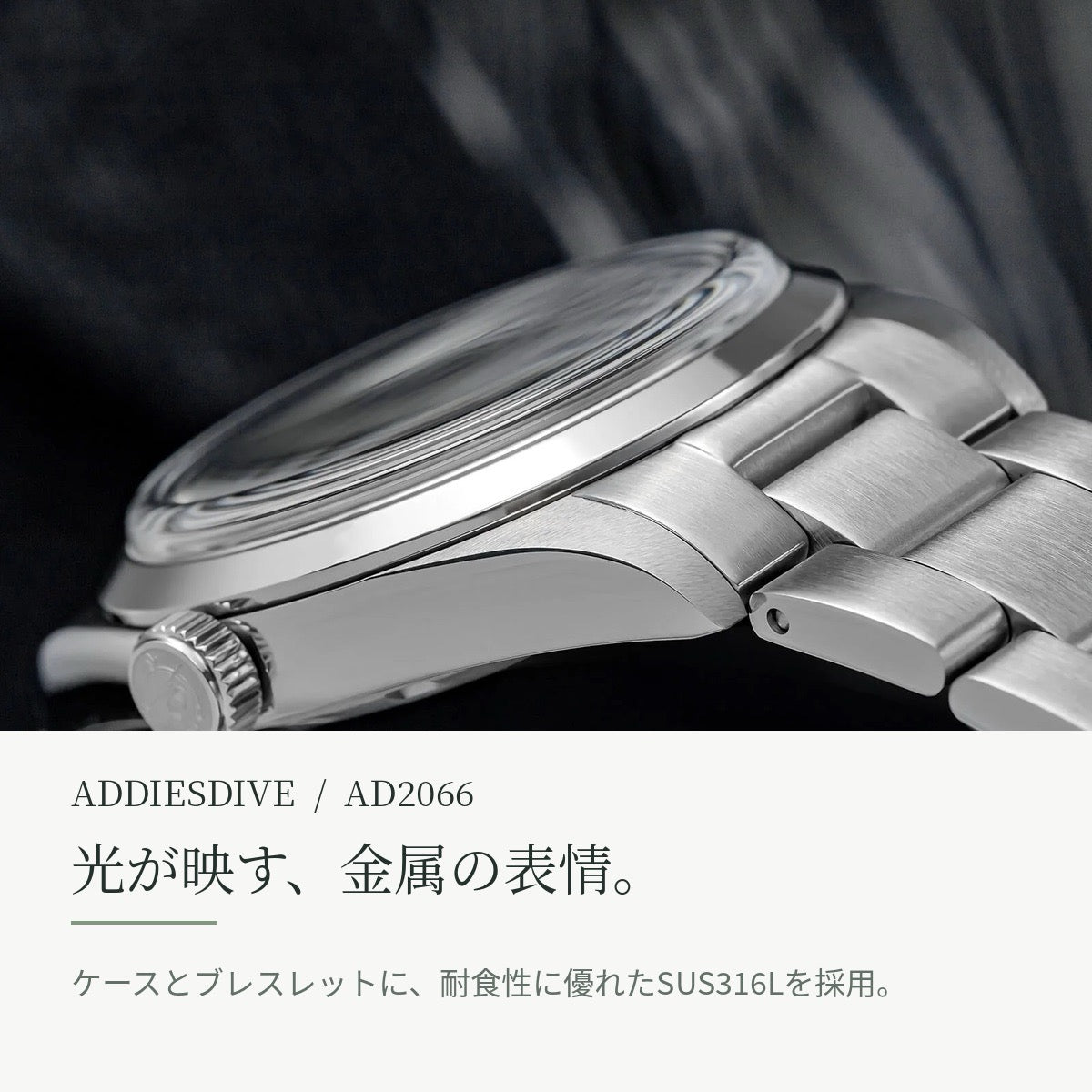 ADDIESDIVE 36mm AD2066 unisex watch for men and women in their 40s and 50s, waterproof quartz movement with Japanese-made movement