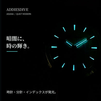 ADDIESDIVE 36mm AD2066 unisex watch for men and women in their 40s and 50s, waterproof quartz movement with Japanese-made movement