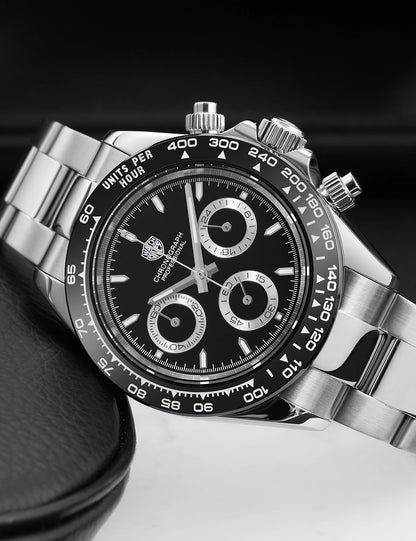 腕時計 メンズ 40代 50代 クロノグラフ オマージュウォッチ クォーツ メカクォーツ 39mm WATCHDIVES WD16500