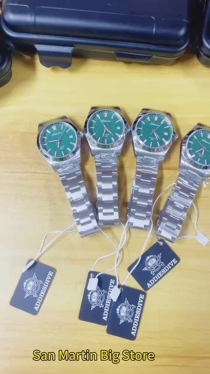 自動巻き腕時計 メンズ 40代 50代 オマージュウォッチ 機械式 手巻き付き 防水 39mm ADDIESDIVE AD2075