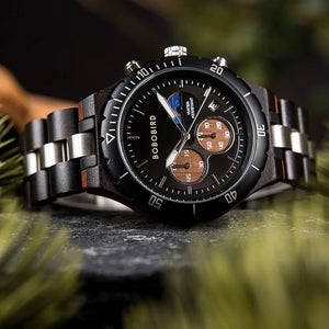 腕時計 メンズ 40代 50代 ボボバード BOBO BIRD 木製腕時計 クロノグラフ クォーツ サン アンド ムーン GT-111